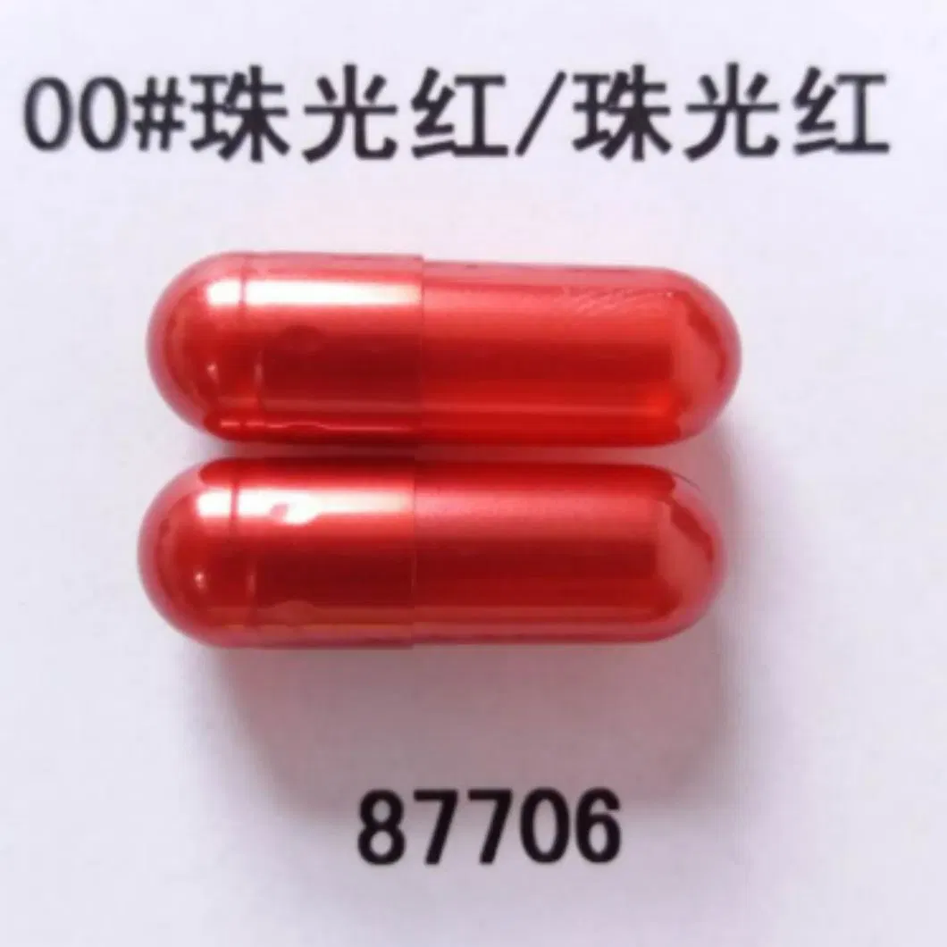 Hollow/Halal/HPMC/Gelatin//Vegetarian//Pullulan/Empty/Hard/Vegetable/Clear Enteric Capsules Transparent Capsule Red