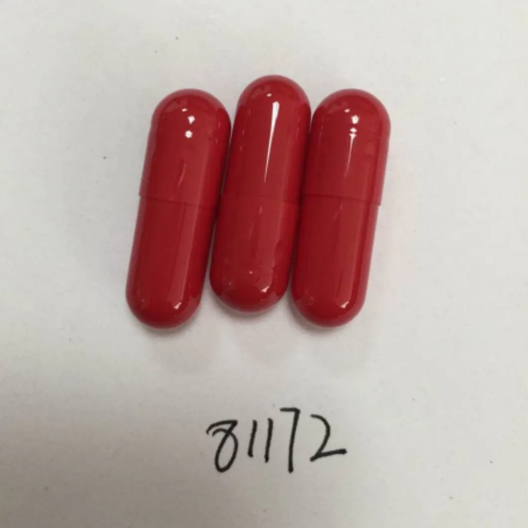 Hollow/Halal/HPMC/Gelatin//Vegetarian//Pullulan/Empty/Hard/Vegetable/Clear Enteric Capsules Transparent Capsule Red