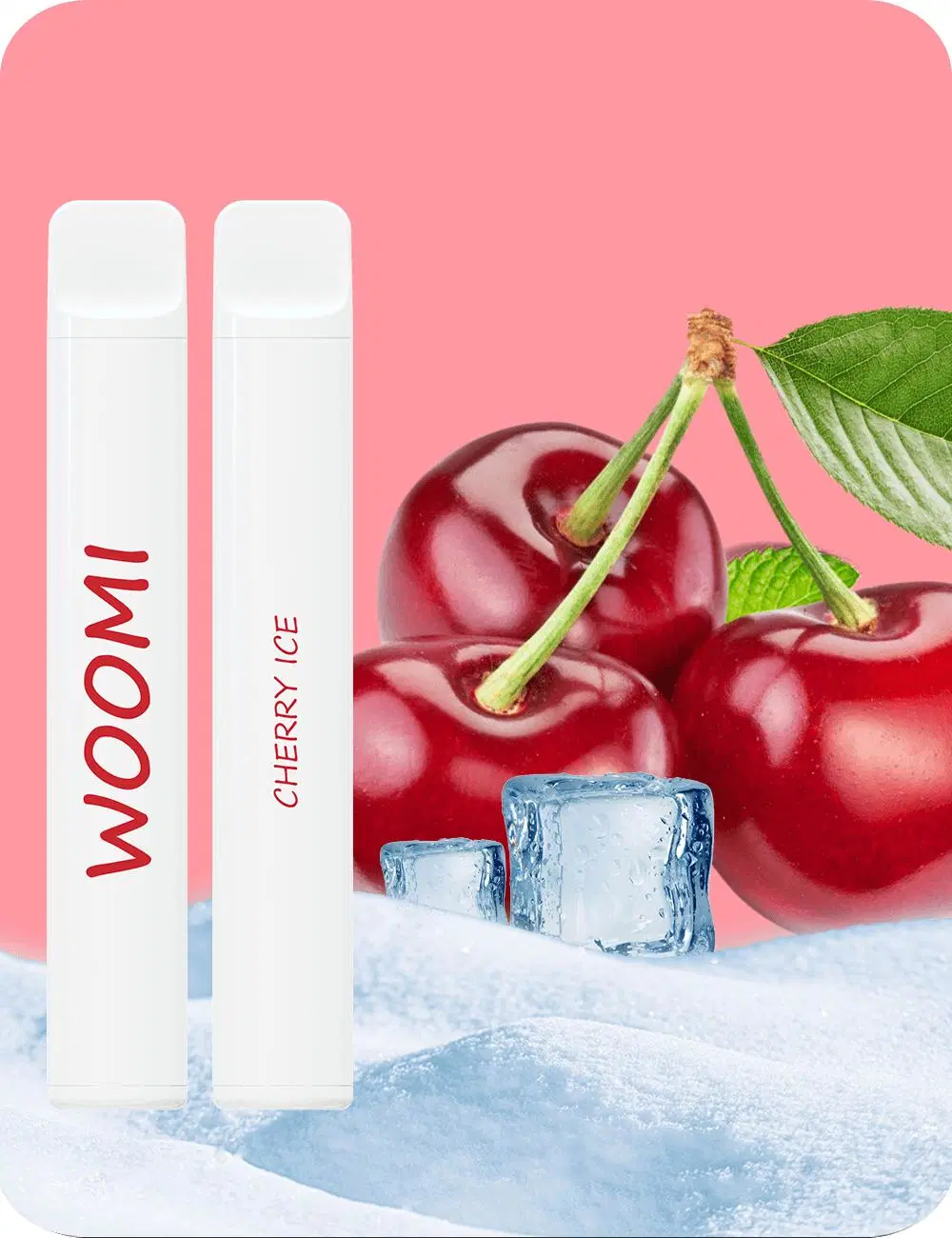 Woomi White Snow 600 Puffs Favorite Flavors Blue Razz Lemonade 2% Nicotine Disposable Ecigarette