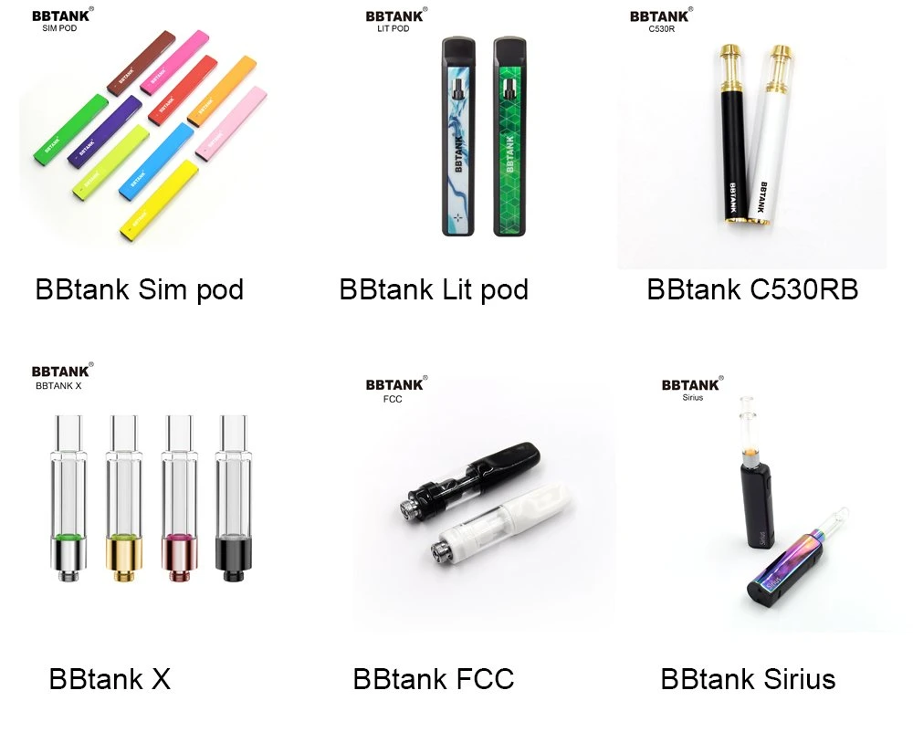 Full Ceramic Cartridge Bbtank FCC 0.5ml Tank Ceramic Cartridge 510 Thread