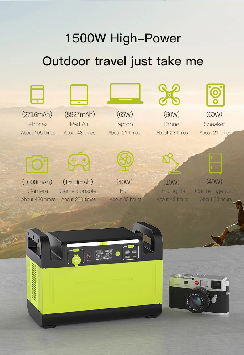 Portable 500W Solar Energy System with LED Lighting USB Phone Charging Battery