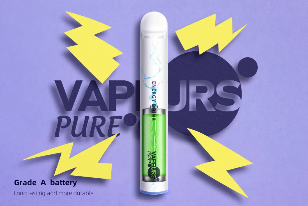 Vapeurs Pure 600 Puff Bar Nicotine Free Wape Vape Pen 2ml Mesh Coil E Cigarette Vs Elf