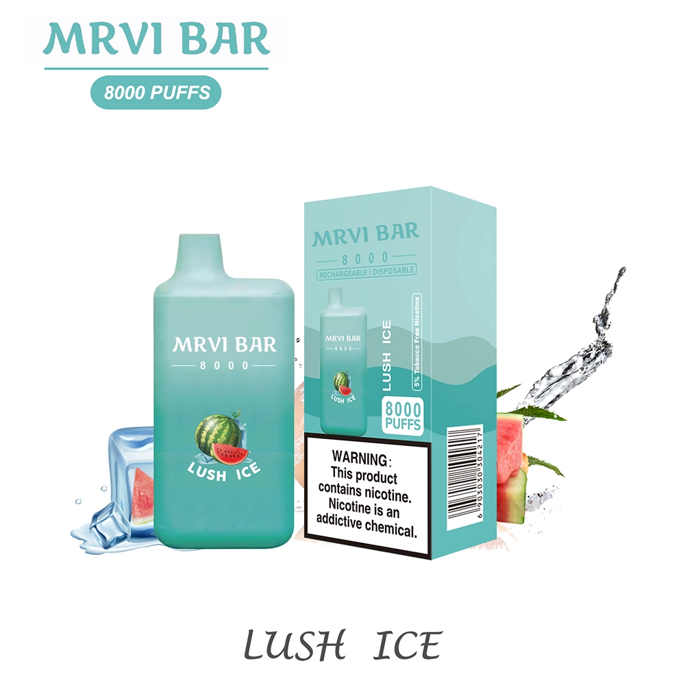 Shenzhen Factory High Quality Mrvi Bar 8000 Puffs Disposable Vapes Puff Pen Electronic Cigarette Prefilled Atomizer