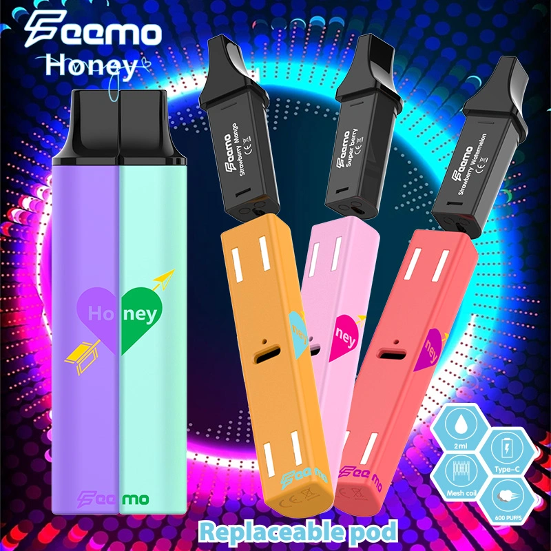 Feemo Disposable Honey Vapor 2ml Pod Cartridge Feemo Vape E-Cigarette Starter Kits with Tpd