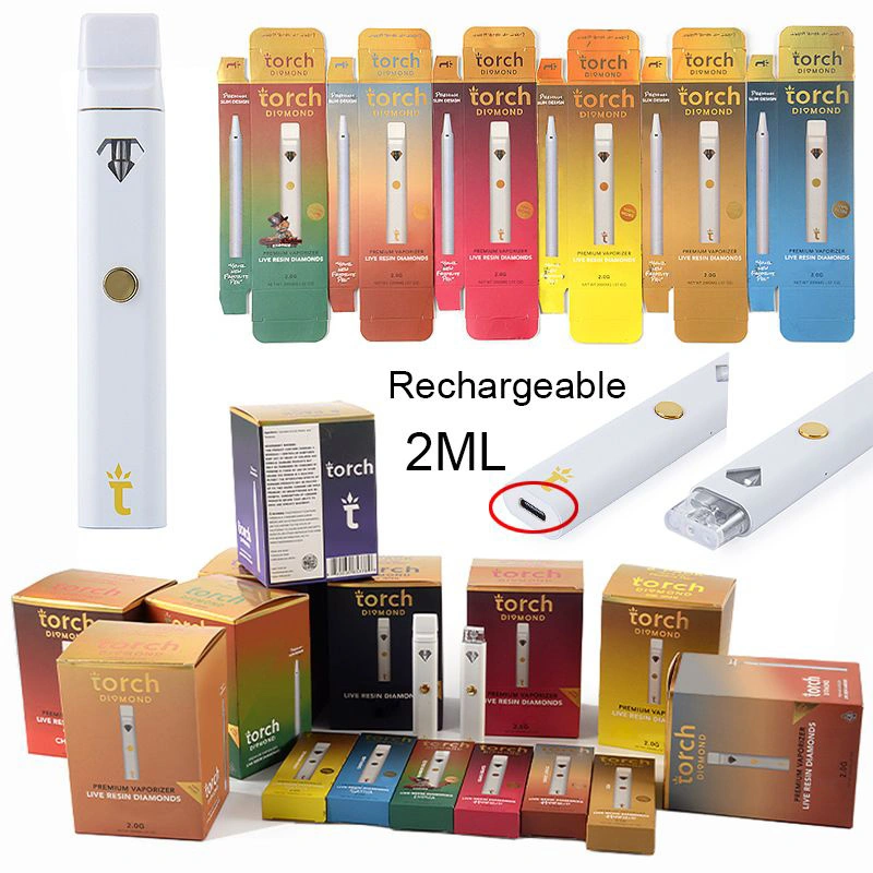 10 Mixed Colors Wholesale Original Empty Torch Diamond Disposable Vape