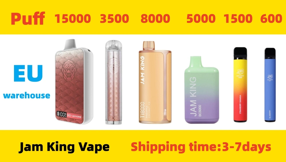 Jam King Cks 15000 Vape Disposable Puff 12K 15K 20K 24ml Mesh Coil Rechargeable Type C Charging Screen Display Vs Randm Tornado EU Warehouse Vapes