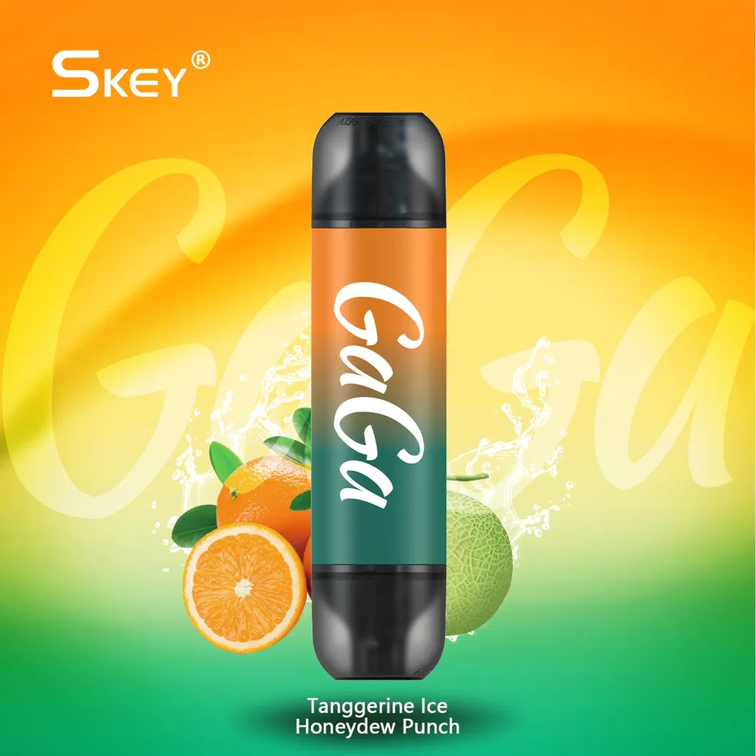 USA Hot Vape Kits Skey Gaga 2 Heads Dual Flavors 16ml 7000 Puffs Refillable Drip Tip Disposable Vapes