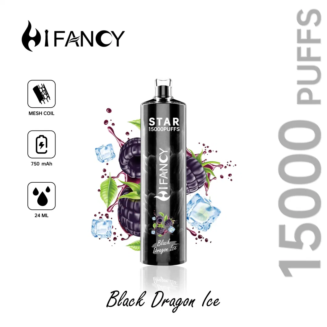 EU Warehouse 2023 New Hot Disposable Vape Pen Hifancy Star 15000 Puff Wape E Cigarette Prefilled Vapes Vaporizer 15000 Atomizer E Hookah Charger Puff Bar