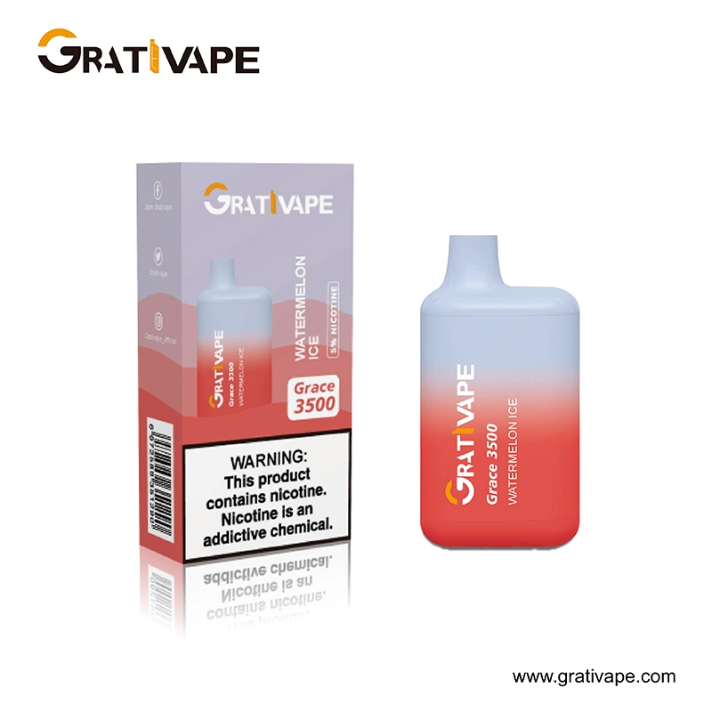 Top Quality Rechargebale Vape Box Grativape Grace 3500 Puffs Disposable Electronic Cigarette Vs Elf Bang Vape