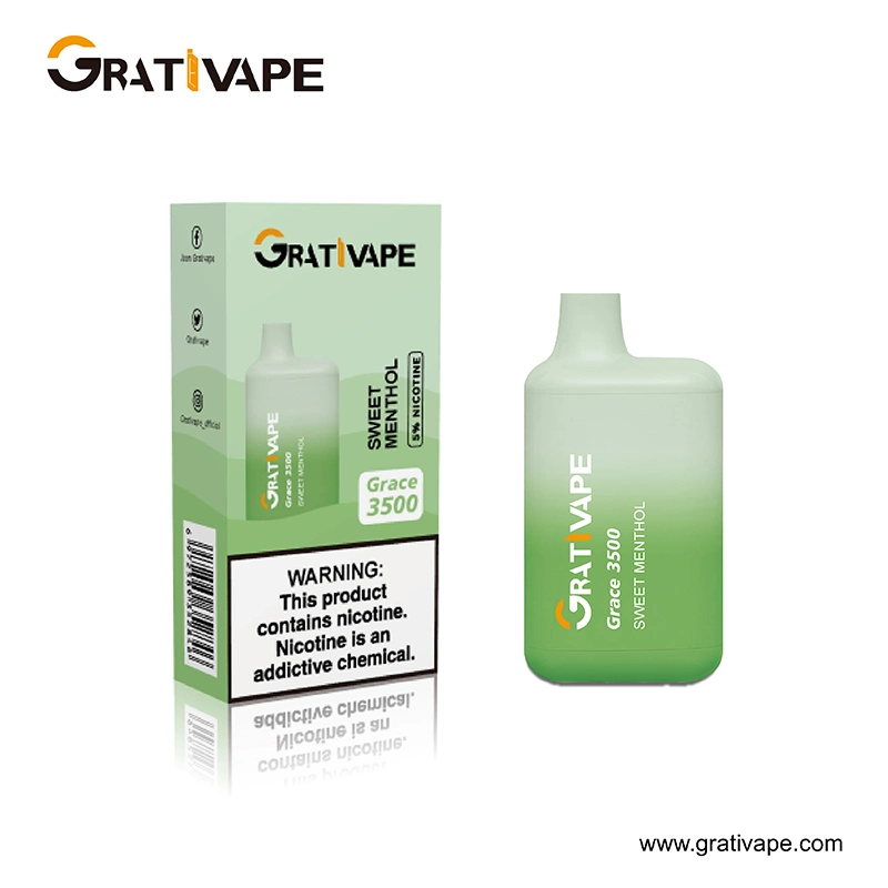 Top Quality Rechargebale Vape Box Grativape Grace 3500 Puffs Disposable Electronic Cigarette Vs Elf Bang Vape