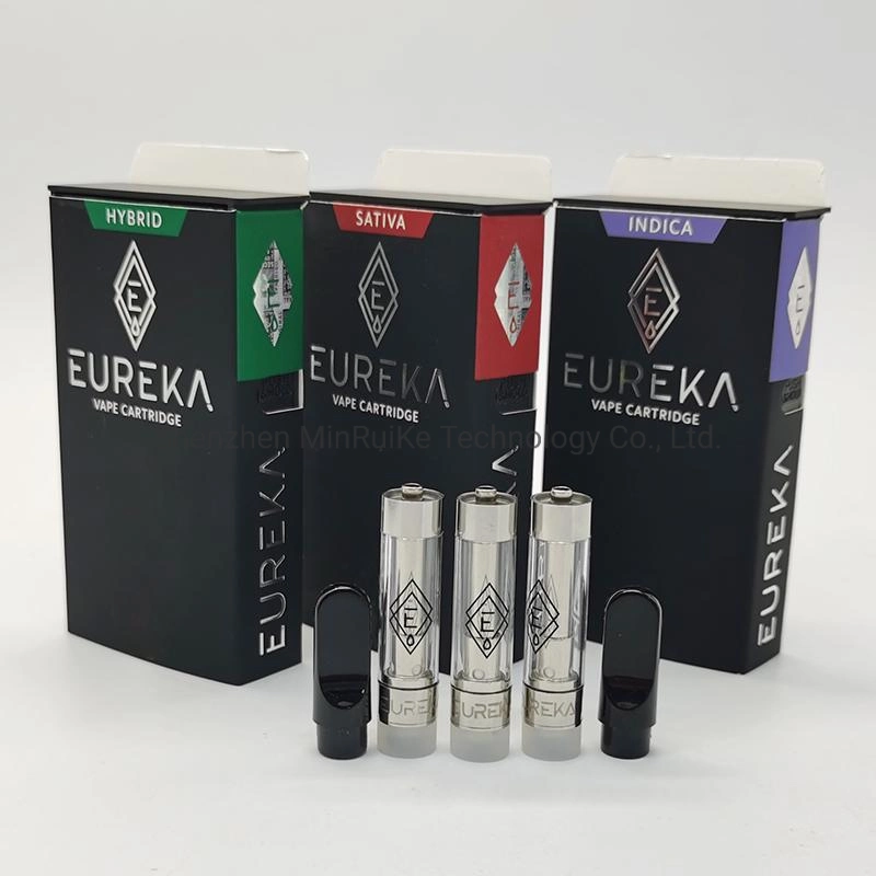 Eureka Press on Vape Cartridge Empty Oil Vaporizer 1ml Ceramic Press in Tip 510 Thread Wax Atomizer Pens