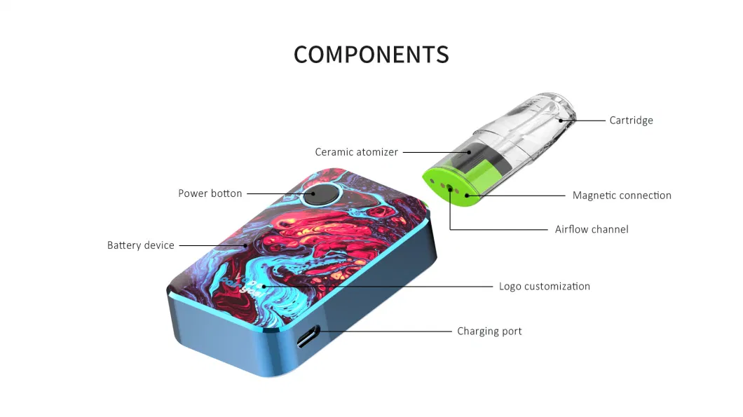 No Leak Charon Baby Pod Vaporizer Vape Mods with 380mAh Rechargeable Battery