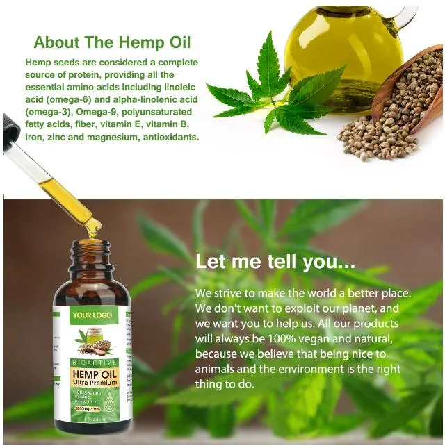 Natural Hemp Seed Oil for Skin Care