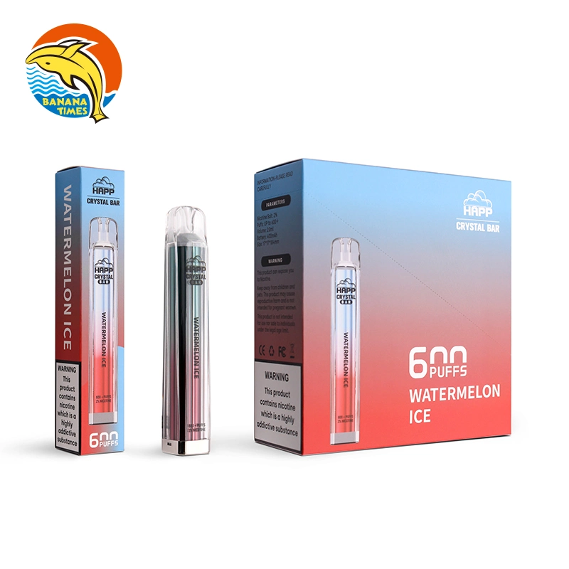 Wholesale Crystal Bar Disposable Electronic Cigarette 600 Puff Bar Disposable Vape