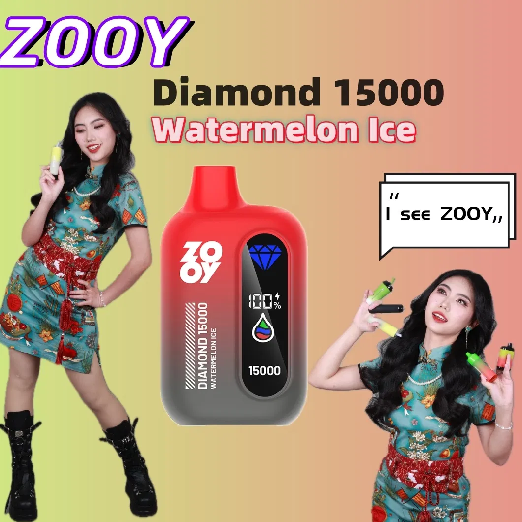 Blue Raspberry 2024 New Version Vape Zooy Diamond 15000 Factory Directly Selling Vaporizer Disposable Electronic Cigarette