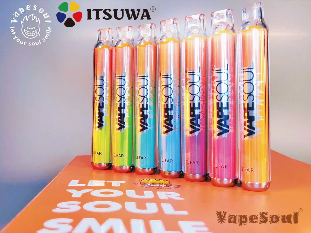 Itsuwa Vapesoul Clear Direct Factory Price Fruit Disposable E-Cig Ecig OEM Tpd 20mg 2ml Custom Nic Salt Vaporizer Pen Vape