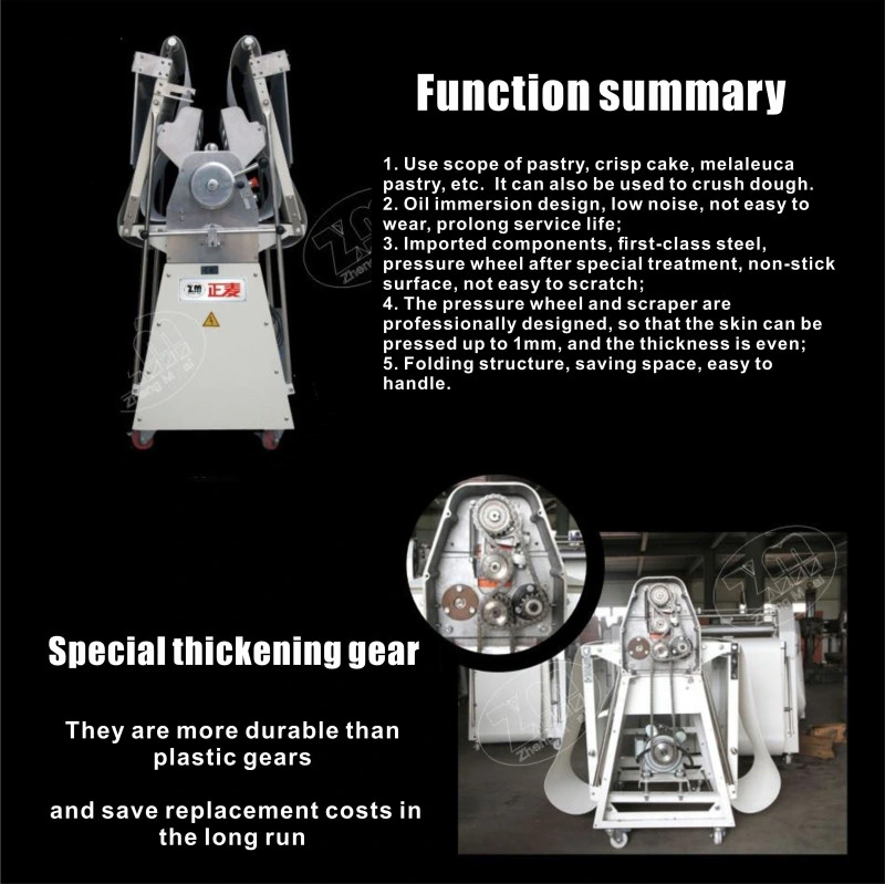 Manual Bakery Bread Fondant Sheeter Dough Industrial Puff Pastry Crispy Machine (ZMK-520)