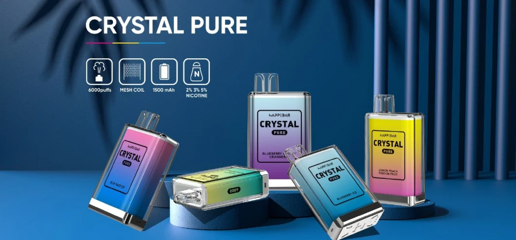UK Best Sale Crystal Bar 600 Puffs Disposable Vape Mr. Blue Disposable Electronic Cigarette