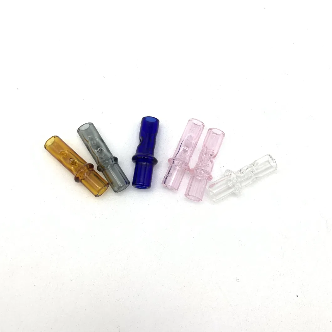 Wholesale Cheap Price Glass Cigar Tips for Joint Round 8mm Flat Mouth Drip Hookah Blunt Tip