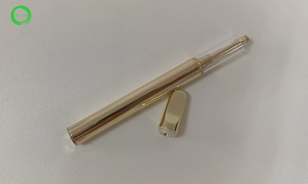 Custom Auto Draw Ceramic Golden Disposable Delta D9 Oil Cart Vaporizer Vape Pen 1.0ml Rechargeable for Thick Oil
