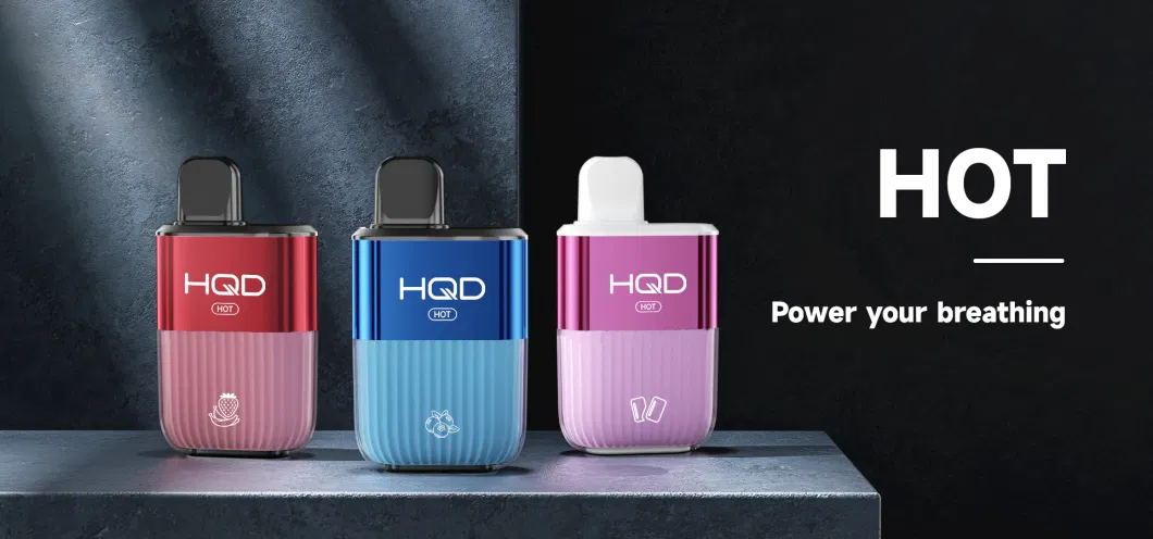 Hqd Hot Disposable Vape 5000 Puffs Large Capacity E-Liquid 50mg Tobacco Taste Vaporizers Chile Brazil Argentina Smoking Cessation Products Lemon Macaron Flavor