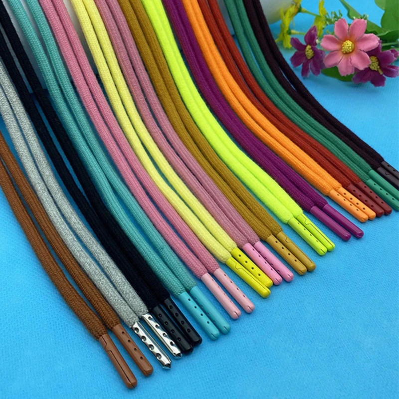 Cotton Rope 120 Color Straight Color Bullet Tips Drawstring for Hoodies Sweater Hat and Pants