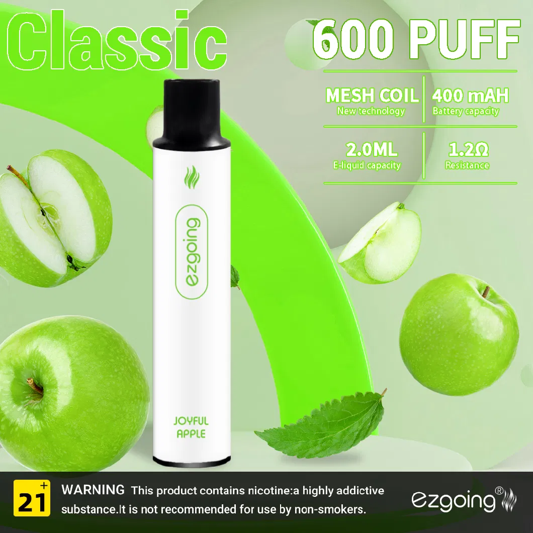 600puff Puffs Tpd-Registered E-Liquid 2ml Super E Hookah Charger