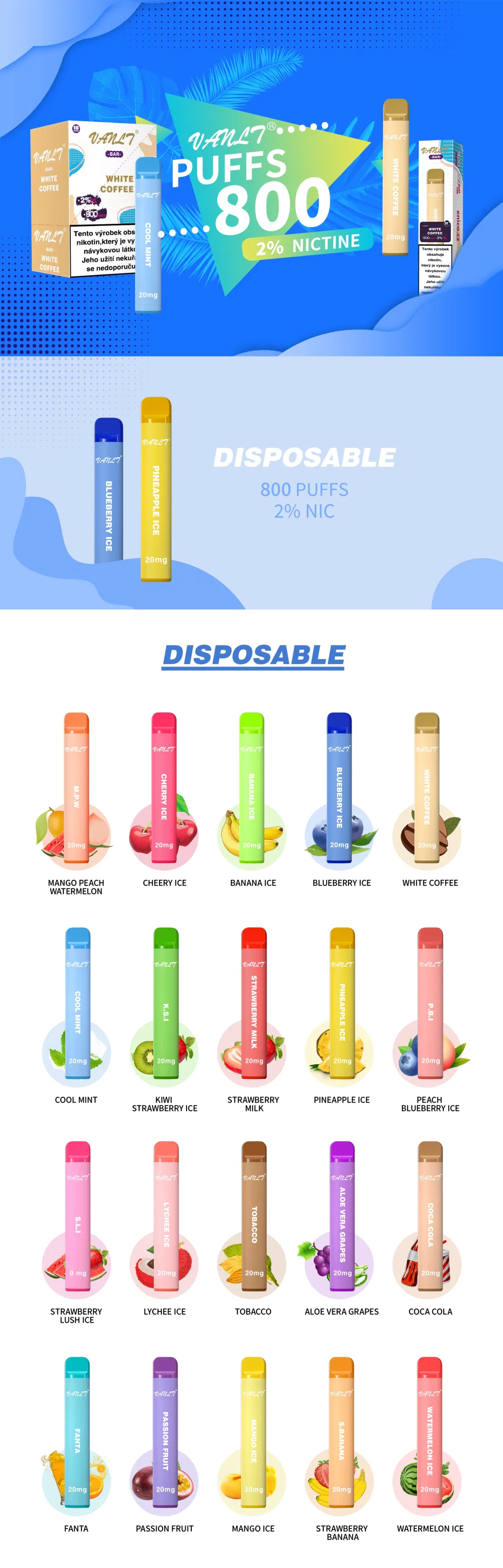 Amazon Popular Disposable Vape Puffbars Different Types Posh Plus Pod 800puff Disposable Vapes