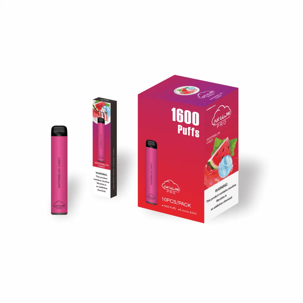 2022 Wholesale Air Glow PRO 1600 Puffs Vape Pen Disposable Vapes with 5% Salts Nick