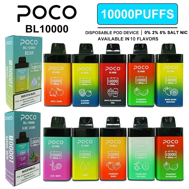 EU / USA Warehouse Original Poco Bl10000 Puffs Disposable Electronic Cigarette Vape with 20ml E-Jiuce 15 Flaovrs