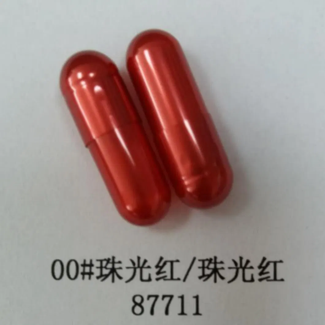 Hollow/Halal/HPMC/Gelatin//Vegetarian//Pullulan/Empty/Hard/Vegetable/Clear Enteric Capsules Transparent Capsule Red