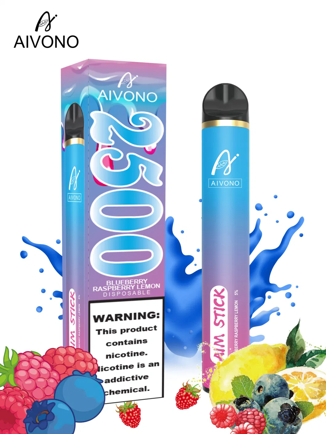 Aivono Disposable Vape Pen Aim Stick 2500puffs 16flavors Vs Bang XXL /Disposable E-Cigarette OEM