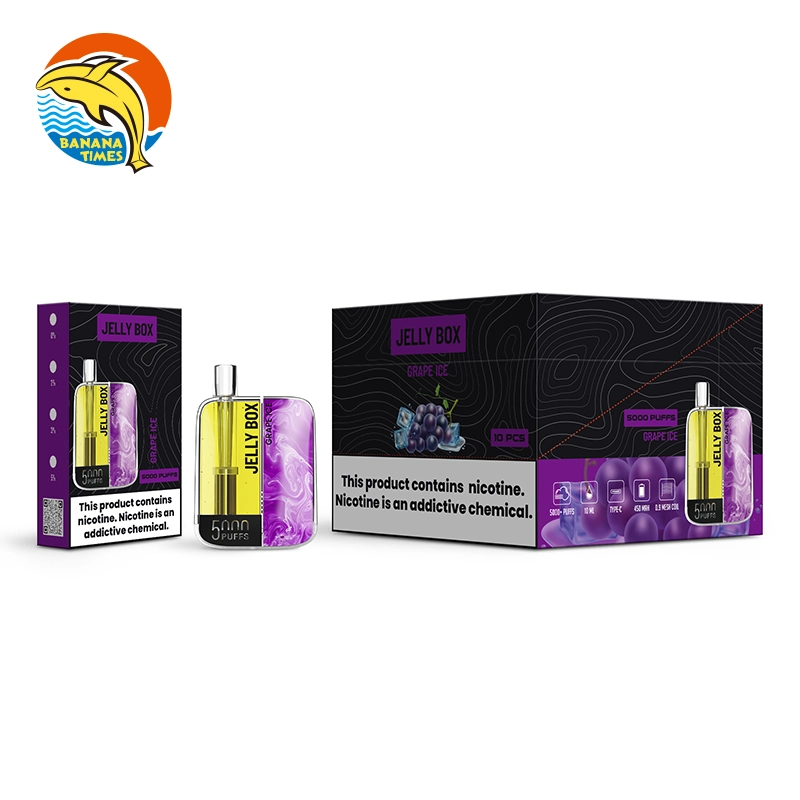 Factory Price Square Box Disposable Vape 2% Fruit Flavors 10ml Typec E Cigarette 5000puffs E-Liquid Disposable Vapes