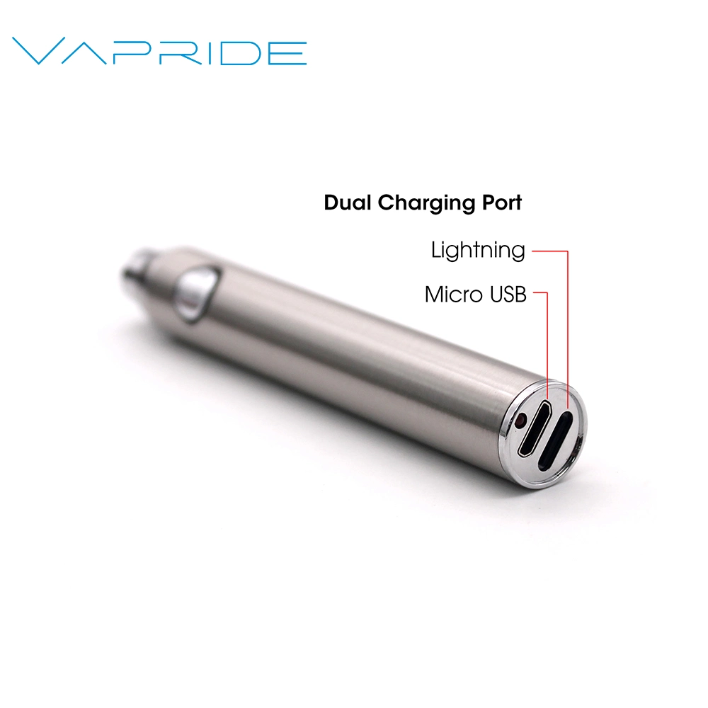 Dual Charging Port 510 Thread Atomizer Vape Pen E Cigarette Battery