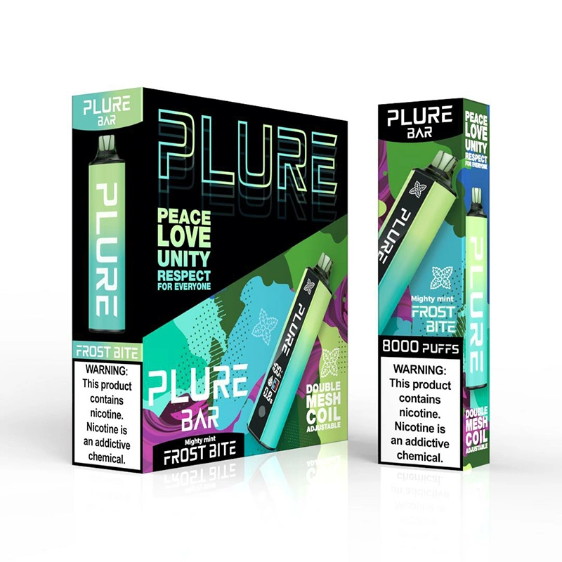 Wholesale Vaper Plure Bar 8000 Puff New Disposable Vape Refillable 10ml Juice Reference Fob Price