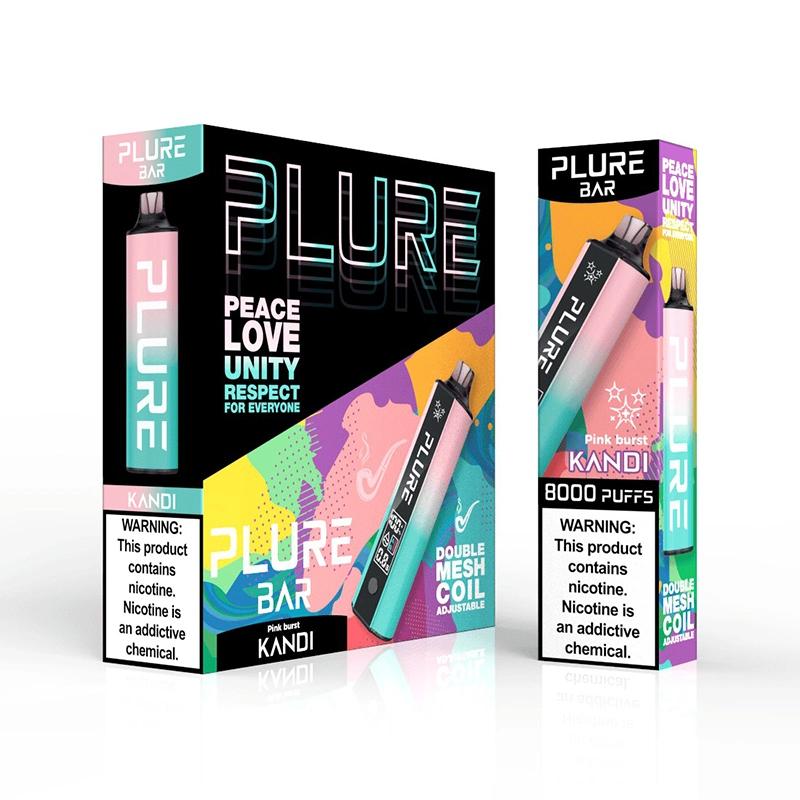 Wholesale Vaper Plure Bar 8000 Puff New Disposable Vape Refillable 10ml Juice Reference Fob Price