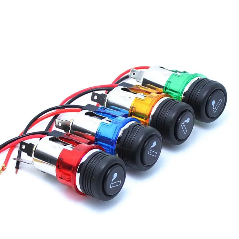 12V 120 W Portable Car Cigarette Lighter Socket Car Cigarette Lighter Socket for Motorcycle Car Boat