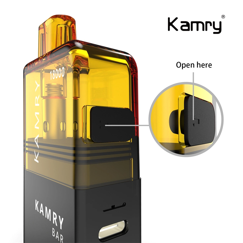 Kamry Bar Self Modeling Disposable Vape Refillable Pod 18000 Puffs Wholesale Disposable Atomizer