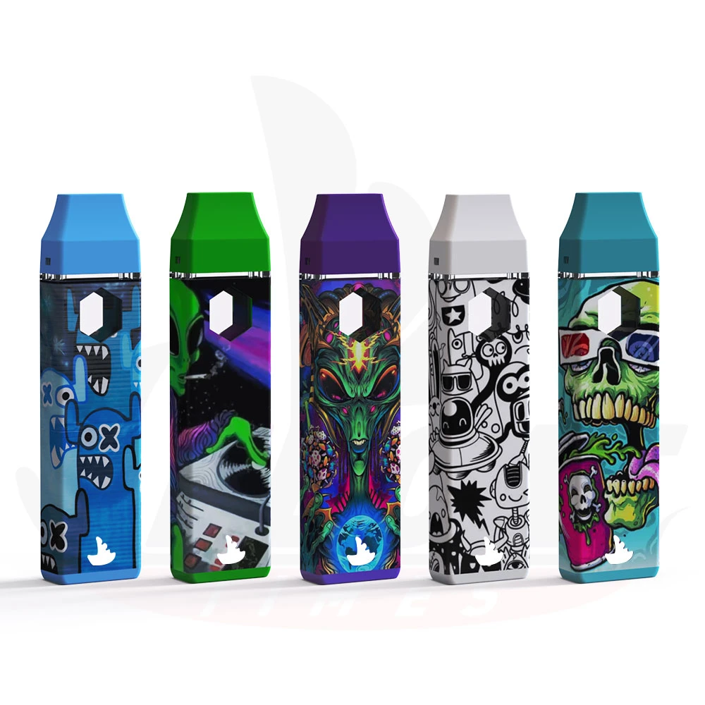 Customize Empty Diposable Vape Packman Pack Man 1st Gen Packaging 2ml 2.0ml 2000mg 2g 2 Grams Thick Oil Live Resin Ceramic Coil Smoking Disposable