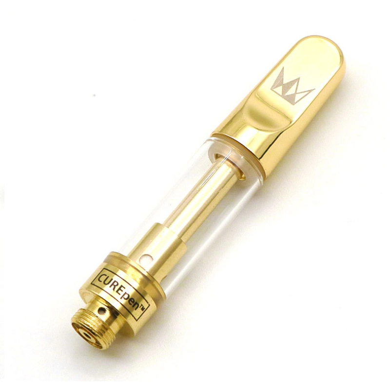 West Coast Cure Pen Vape Cartridges Gold Atomizers 0.8ml 1.0ml Golden Ceramic Glass 510 Thread Thick Oil Curepen Carts