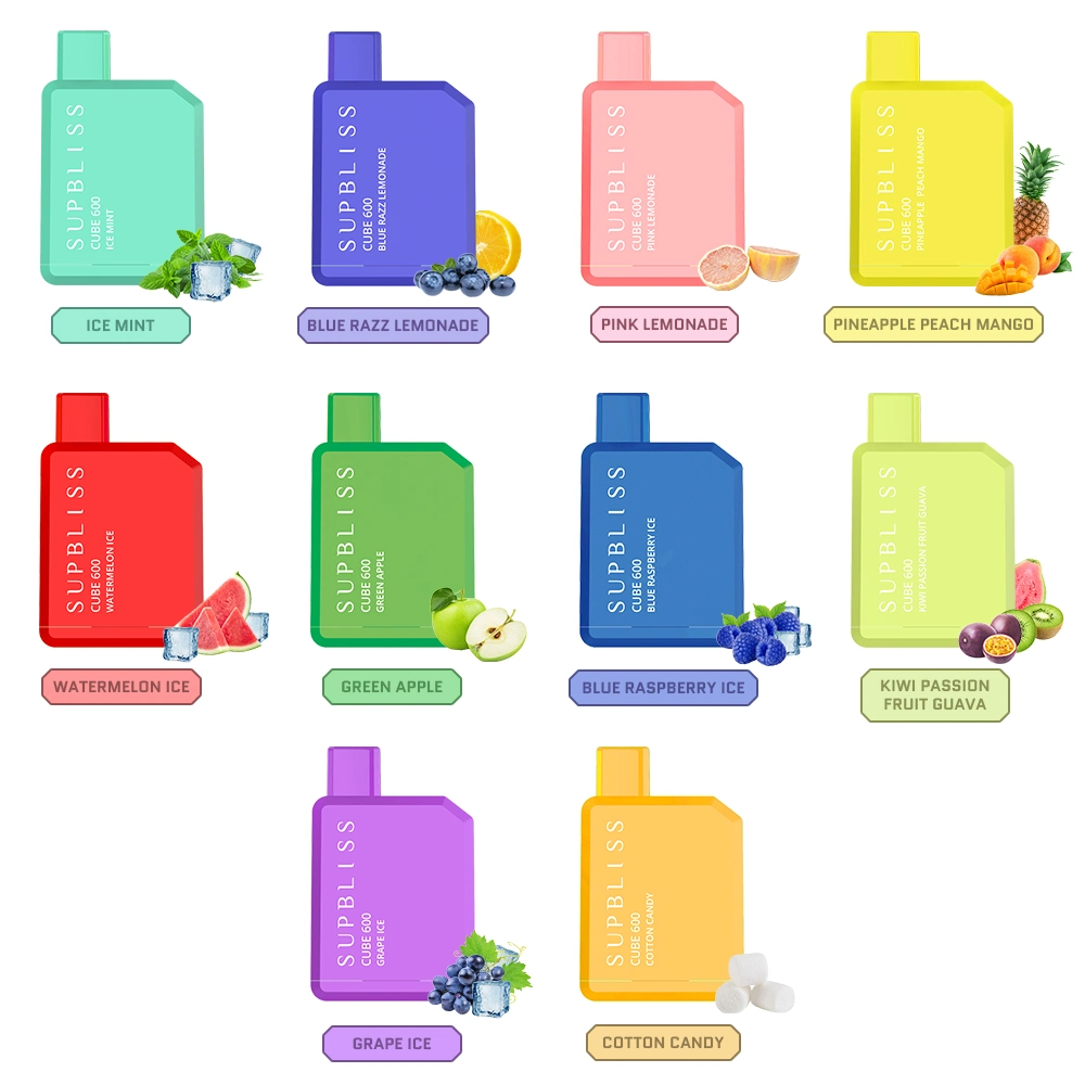 Favorable Price 600 Puffs 500mAh Battery Disposable Box Vape Supbliss Cube