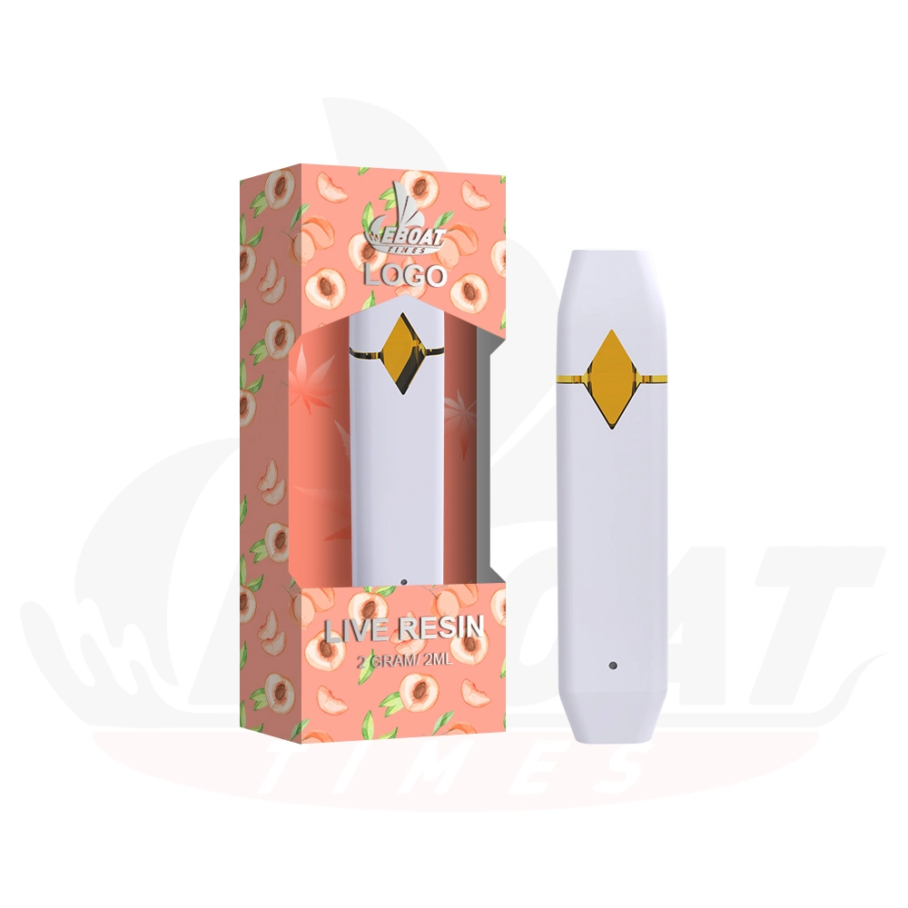 Canada Distilllate D8 Hhc Vape OEM Logo Postless Live Resin Disposable Vaping Device Empty Thick Oil Vape Pens 1g 2g