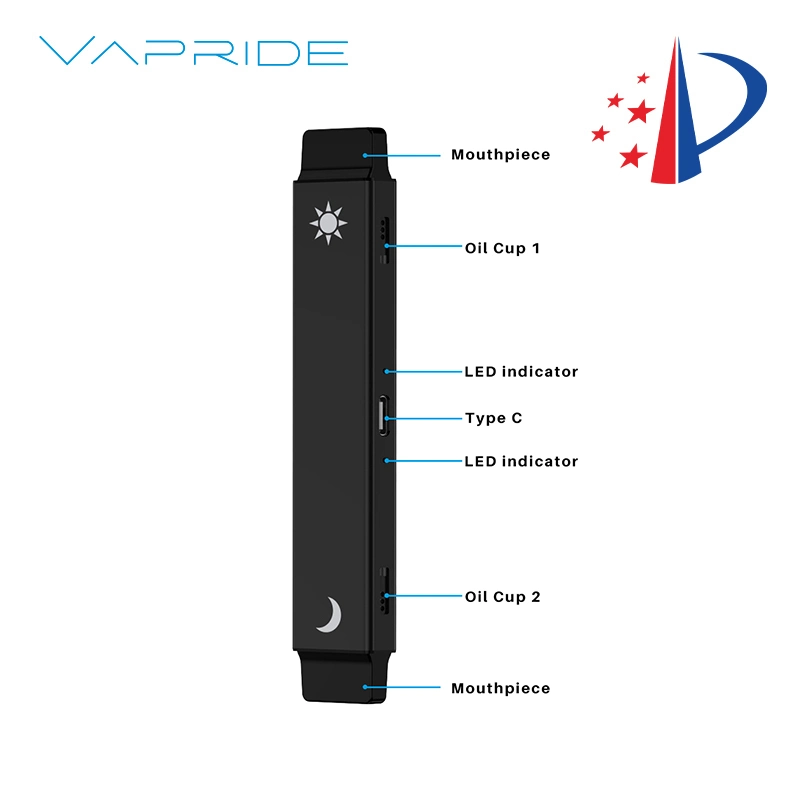 Made in China Disposable Vape Pod System Custom Brand 1ml+1ml Dual Tanks 2 Flavors Disposable Vape Pod Electronic Cigarette Vape Wholesale Disposable Vape