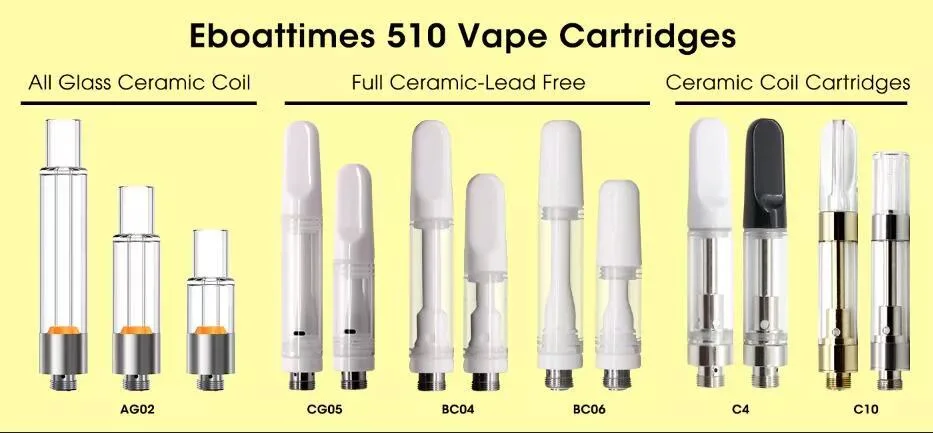 All Glass Ceramic Empty 510 Thread Disposable Vape Cartridge