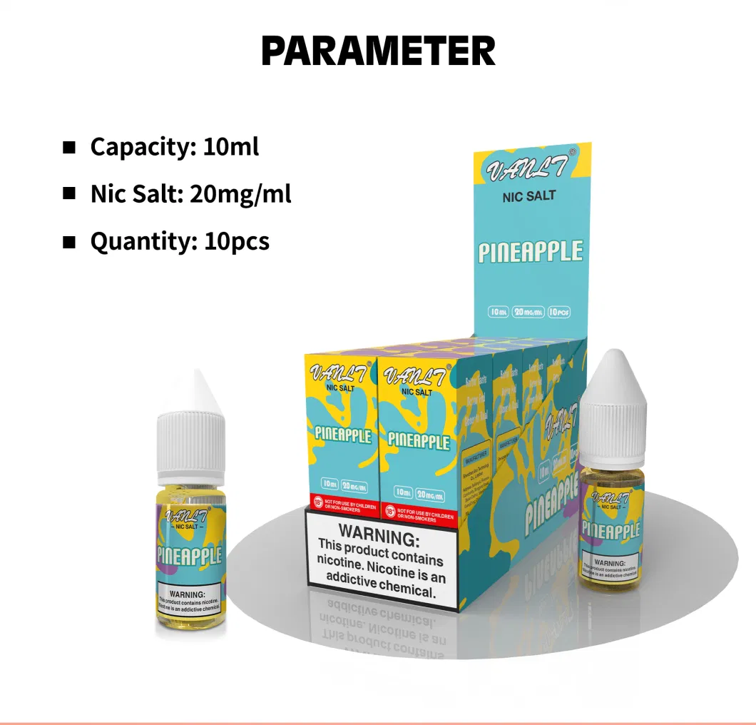 Tpd Compliant High Quality 10ml/20ml/30ml/50ml E Liquid 0mg 10mg 20mg Salt Nicotine