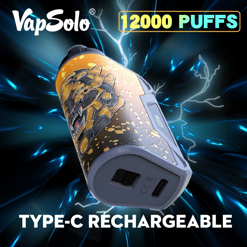 Vapsolo New Bang King 12000 Puffs 12K Disposable Vape 22ml 650mAh Rechargeable Battery 0% 2% 5% Puff 12000 E Cigarettes with Power and E Liquid Display