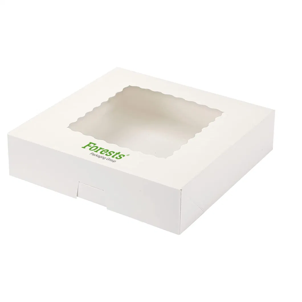 Custom Printed Food Safe Cake Puff Takeaway Pastries Packing Boxes