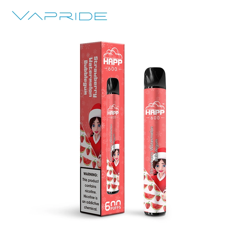 Vapride Online Shopping Happ 600 Puffs Wholesale Poland Electronic Cigarette Disposable Vape Pen