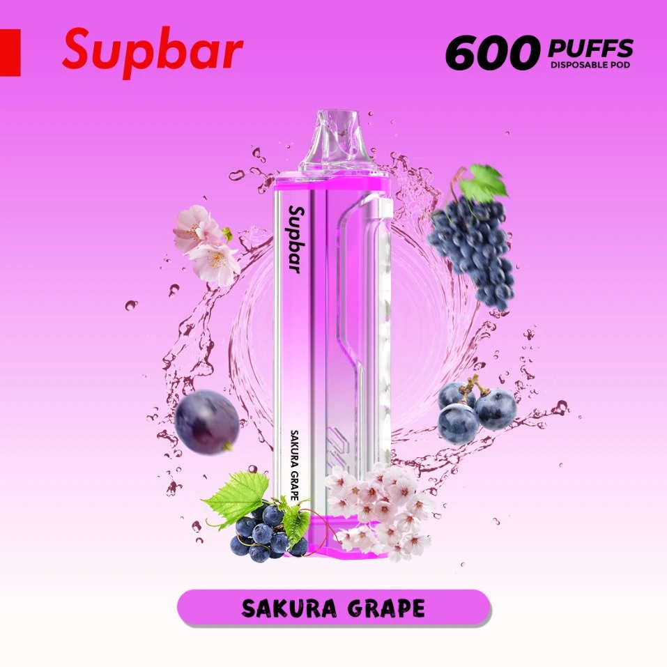 Supbar Shiny Nano 600 Puffs Tpd Disposable Pod Box Disposable Vape Pen OEM E-Cigarette Bar Disposable Vape