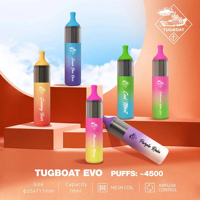 The Purest and Strongest Flavor Production Tugboat Evo 4500 Puffs Disposable Vape